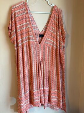 Cruel Denim Coral V-Neck Women's Swim Suit Cover
